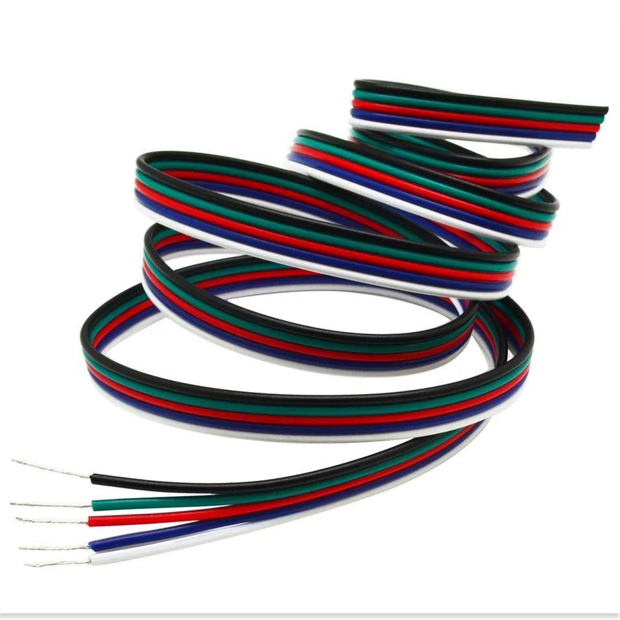 Фото 100 м 50 22AWG 5 Pin RGBW провод светодиодный удлинитель шнур для LED Соединительный кабель 100 м 50 22AWG 5 Pin RGBW провод светодиодный удлинитель шнур для LED Соединительный кабель