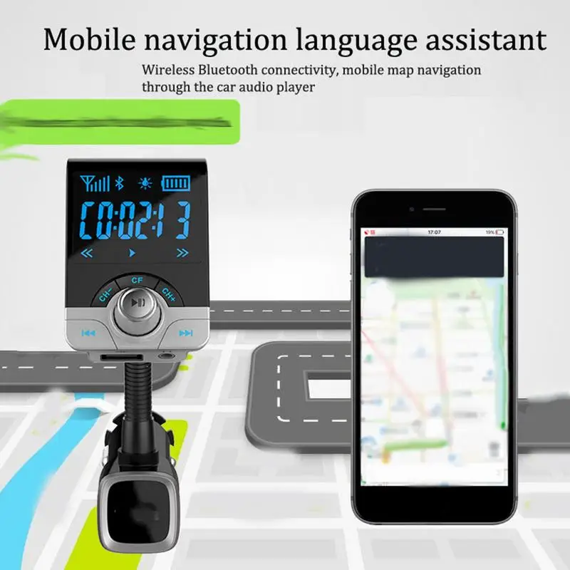 Портативный BT68 автомобильный BT Handsfree FM передатчик AUX 3 5 мм аудио MP3 музыкальный