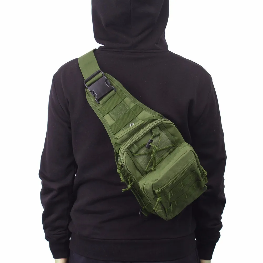 Тактический Molle штурмовой пакет слинг рюкзак сумка на плечо 600D нейлон Открытый
