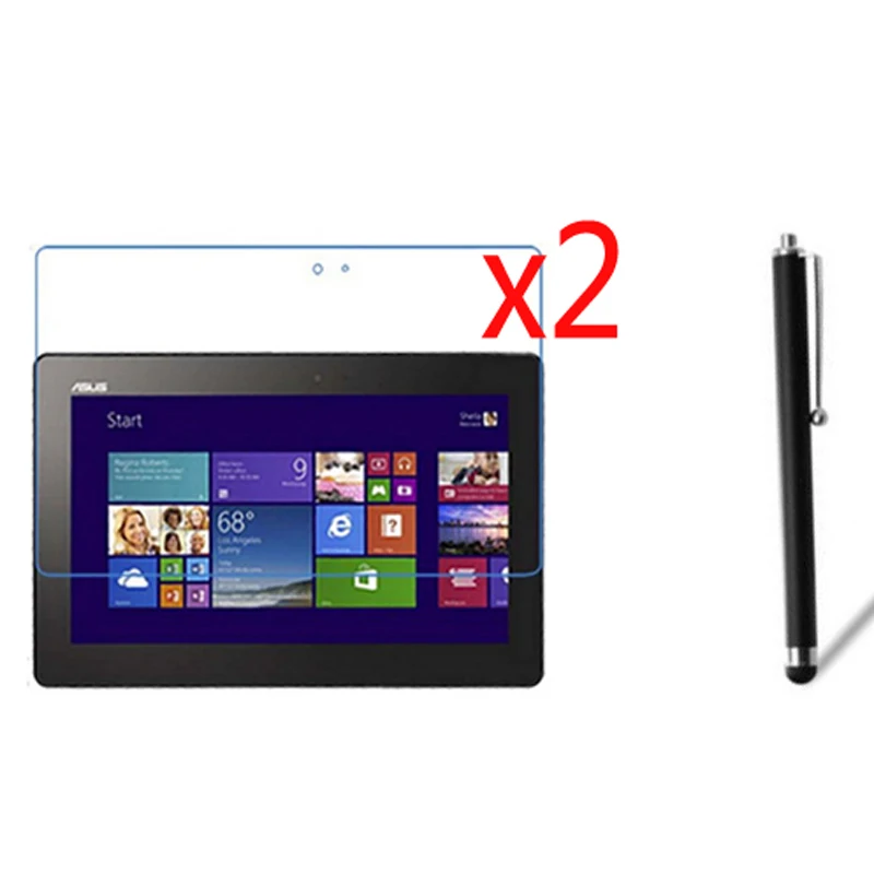 2х пленки + ткань 1x Стилус ЖК прозрачная защитная пленка для ASUS Transformer Book T100 Chi/T1