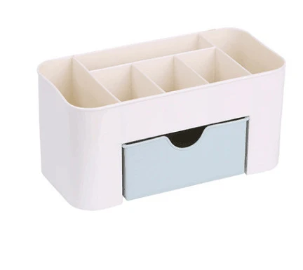 Plastic Makeup Organizer Make Up Brush Storage box with Drawer Cotton Swabs Stick Case for Jewelry Necklace Nail Polish | Дом и сад