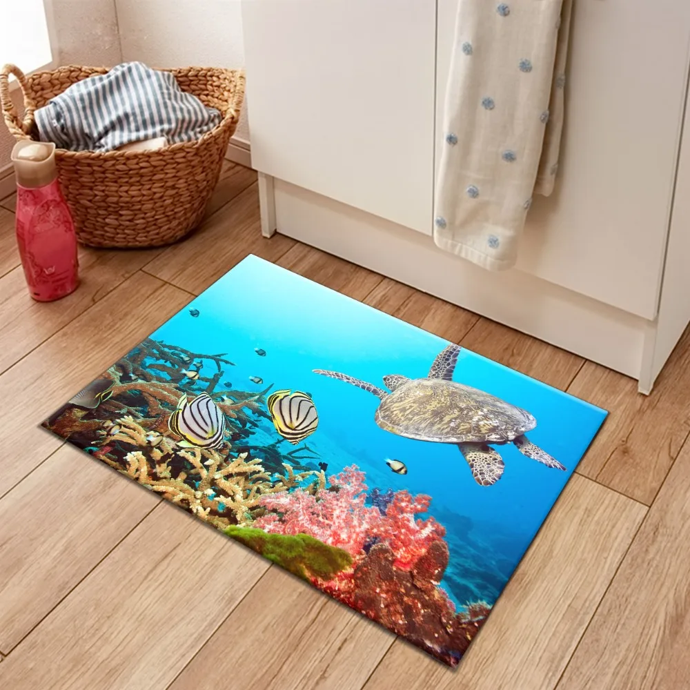 Butterflyfish & Turtle Rugs и подводные ковры для детей Детская домашняя подушка гостиной