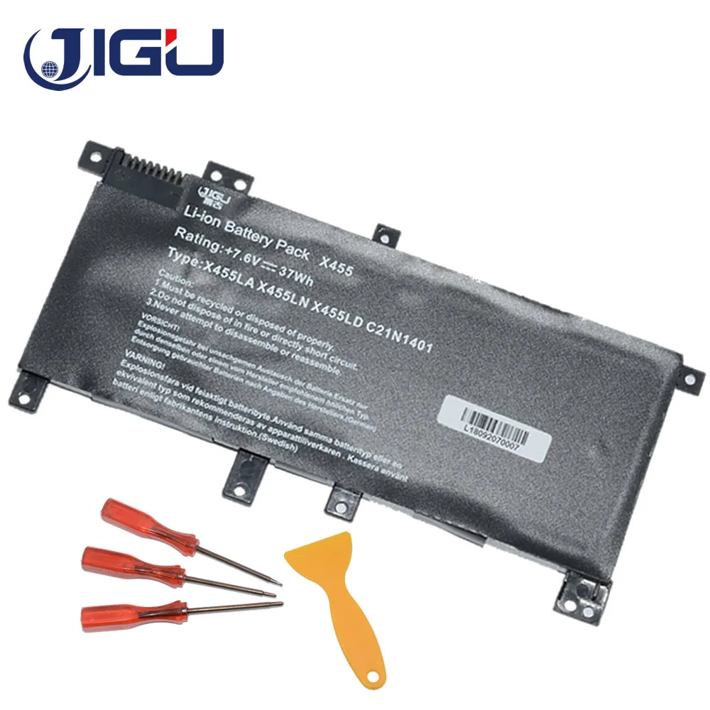 JIGU 4 ячейки батареи для ноутбука C21IN401 C21INI401 C21N1401 C21PqCH ASUS A455L K455LD X455LA X455LD X455 X455DG