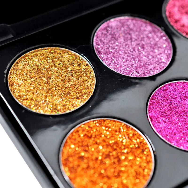 Палитра теней для век стойкие оттенки пайетка блестящие мерцающие тени Пудра