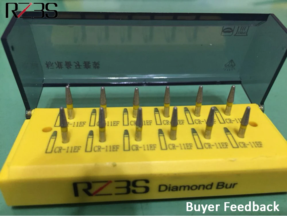 

12 PCS Dental Diamond FG 1.6mm Double Inverted Cone Type Bur For High Speed Air Turbine DI-41,D-42,D-S41,DI-SS41