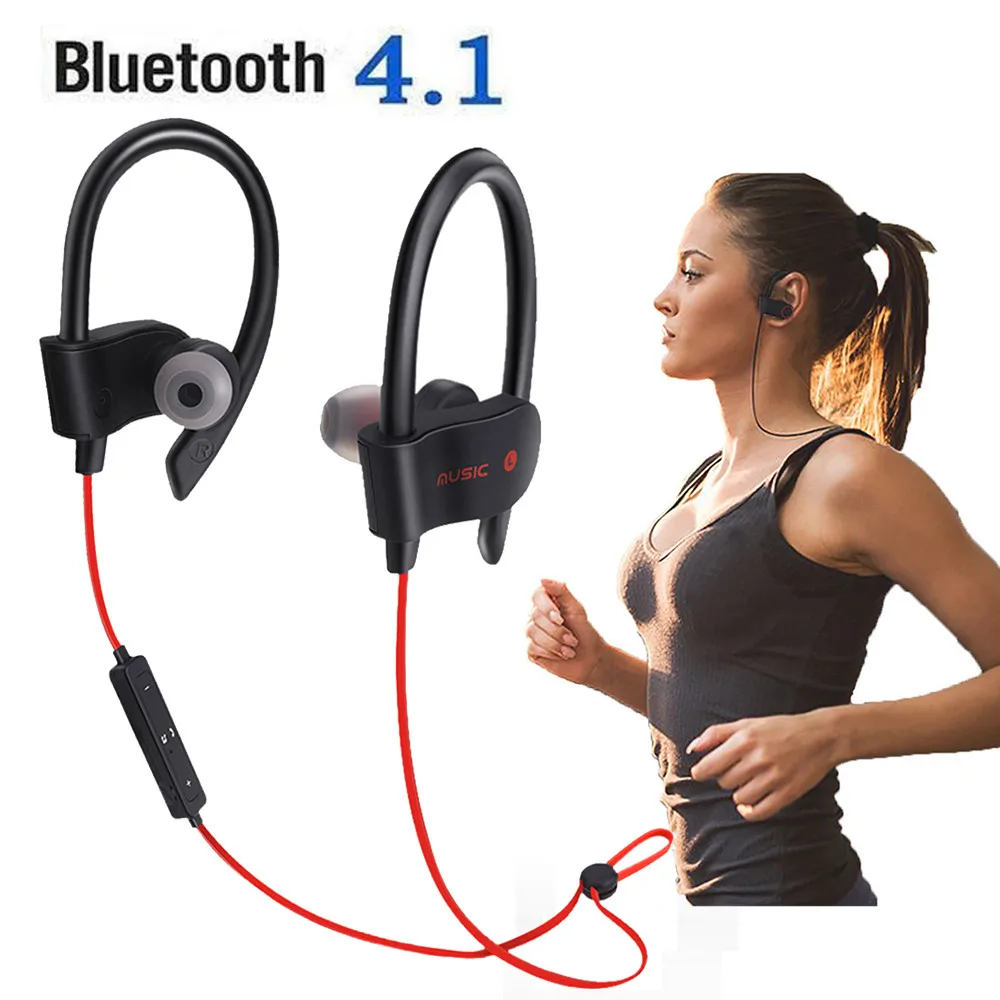 Беспроводные наушники Bluetooth Магнитная гарнитура шейным Спорт бег для iPhone 7 X Xiaomi #