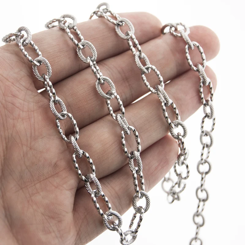 Плетеная цепь из нержавеющей стали 100% ожерелье звеньев кабеля в богемном стиле