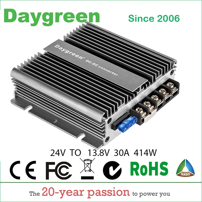 24V TO 13.8V 30A 24 В до 12 В 30A 60A 100A новейшая технология DC понижающий преобразователь редуктор Daygreen CE RoHS 15 лет жизни для автомобиля - Цвет: 24V TO 13.8V 30A