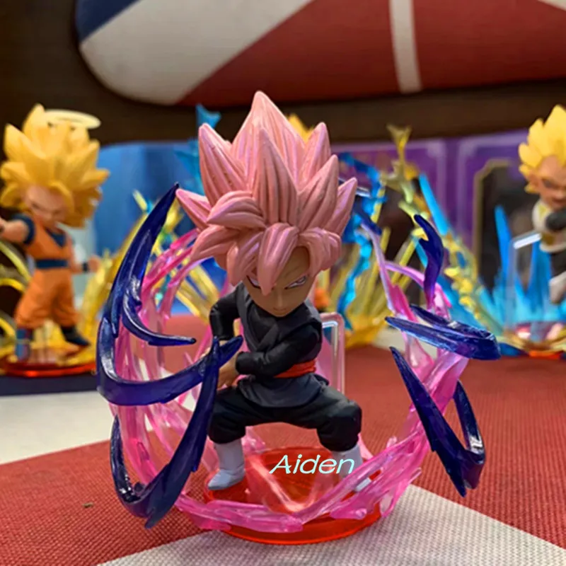 9 шт./компл. Dragon Ball WCF Super Saiyan Blue Rose Son Goku Kakarotto Vegeta Freza Broly PVC Фигурки игрушки коробка 10