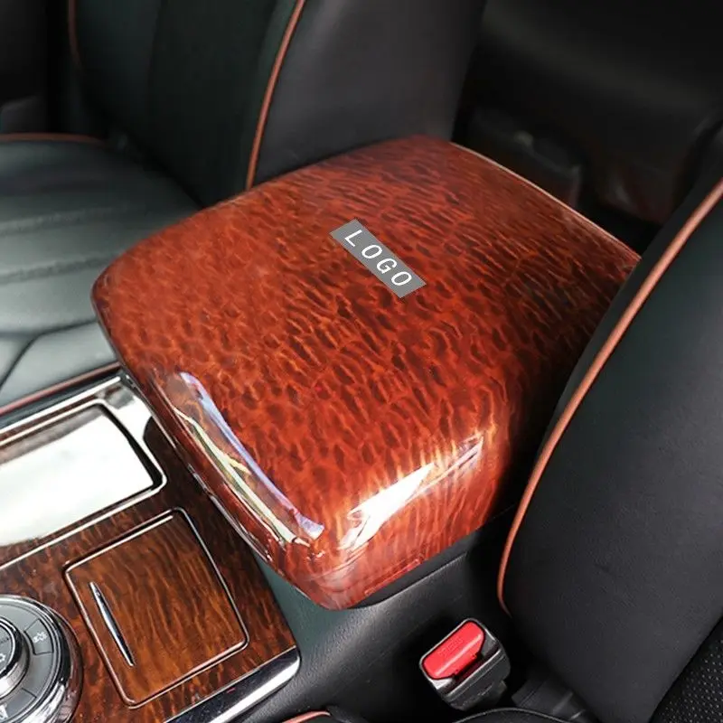Pcmos персиковое дерево ABS центр подлокотник поверхность Накладка для Nissan Patrol Y62 2010- интерьер молдинги наклейки аксессуары