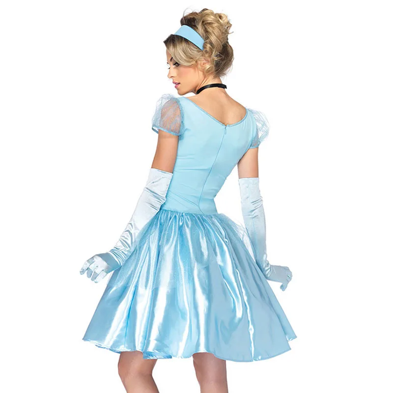 Костюм Золушки для костюмированной вечеринки с голубым хвостом феи взрослых