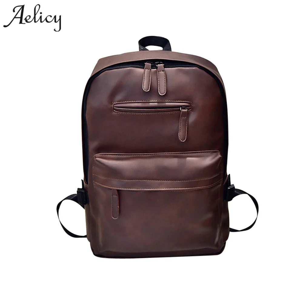 Рюкзак Aelicy из искусственной кожи для мужчин и женщин модный вместительный