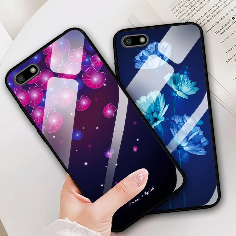 Красивая сумка для телефона с цветами Huawei Y5 2018 чехол Y5Prime мягкий край закаленное