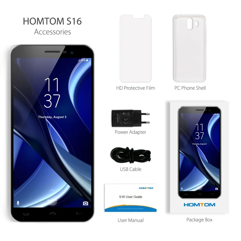 HOMTOM S16 отпечатков пальцев мобильный телефон 5 Inch 18:9 Экран 2 Гб Оперативная память 16