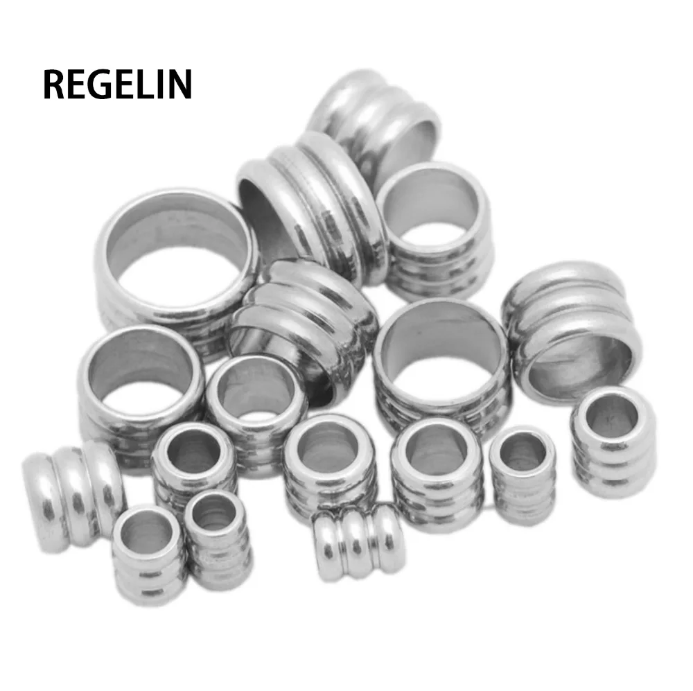 REGELIN 20 шт кулон из нержавеющей стали зажим & Кулон Серебряный тон подлинные бусины