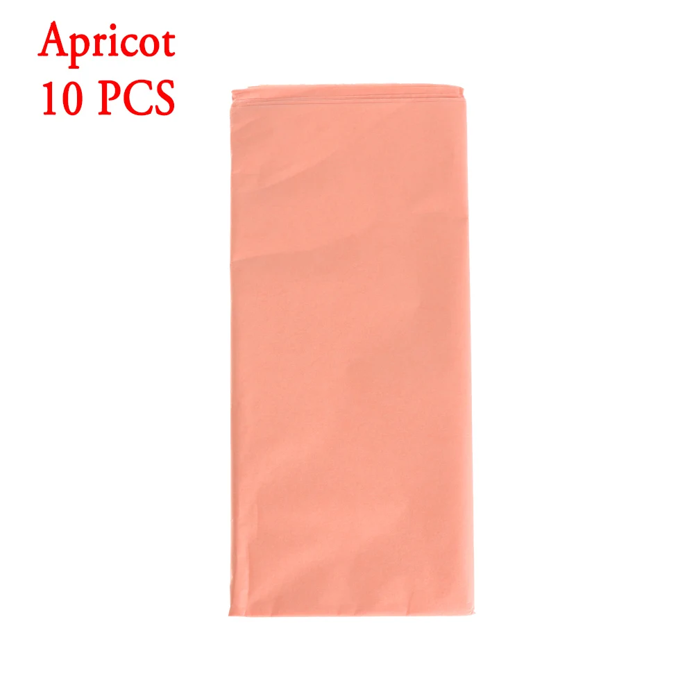 apricot 10 шт./пакет 50x66 см ткани Бумага Цветок Оберточной Бумага подарочная упаковка ремесло Бумага рулон футболка с изображением бутылки вина обувь Костюмы упаковочная упаковка - Цвет: apricot