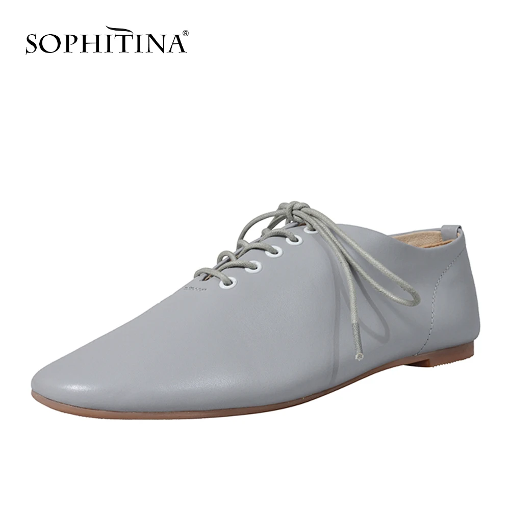 SOPHITINA/повседневные женские туфли на плоской подошве со шнуровкой с круглым