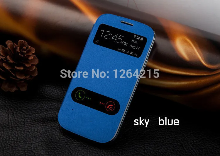 Чехол для Samsung Galaxy S3 SIII i9300 i9308 Роскошный кожаный чехол с двойным окошком модные