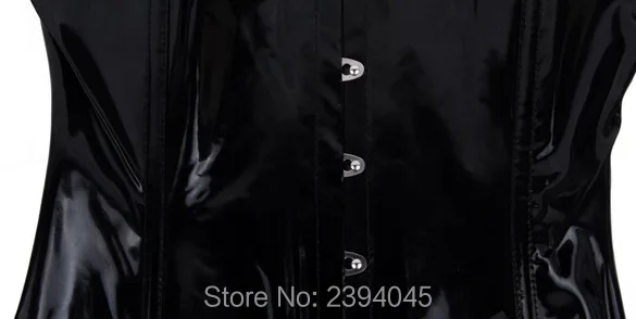 Хит Красный Элегантный черный корсет из ПВХ сексуальный корсетный на груди