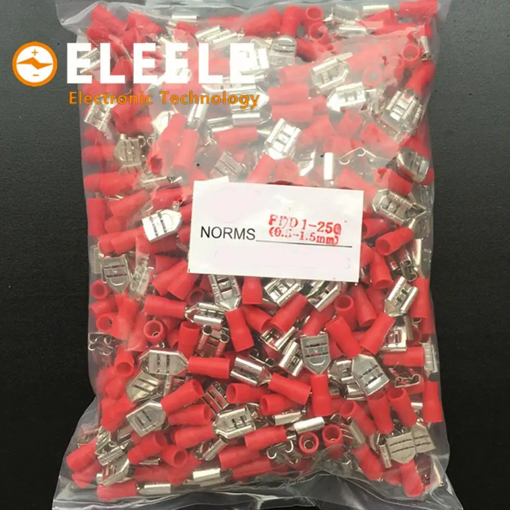 FDD2 250 женский изолированный Электрический обжим терминал для 1 5 2.5mm2 разъемы