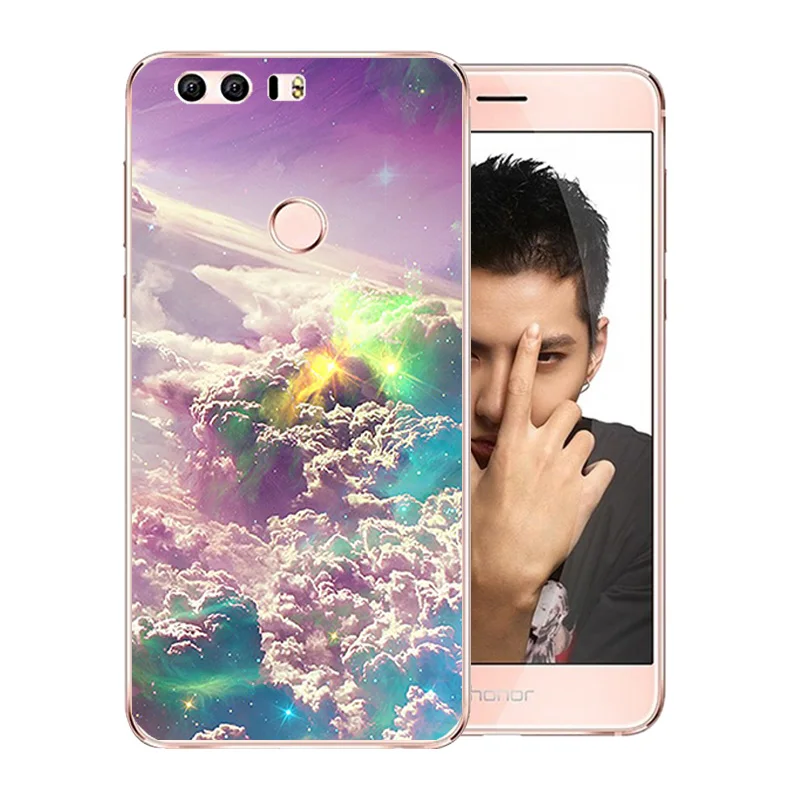 5.2 inch for Huawei Honor 8 Phone Case Clear Soft TPU Shell Silicone Coque Starry Sky Slim Pattern Back Cover |