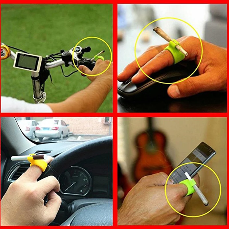 3 шт. новый силиконовый держатель для сигарет с кольцом курения без рук телефона