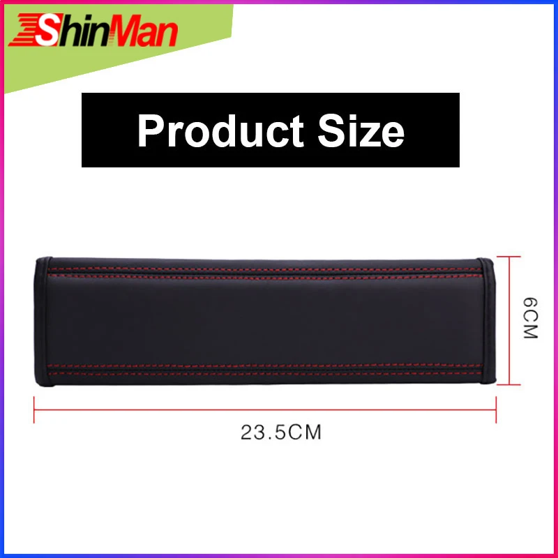 

ShinMan 2pcs Genuine Leather CAR Seat belt pad Seat belt shoulder pad Safety belt pad Seat belt cover For R-line rline