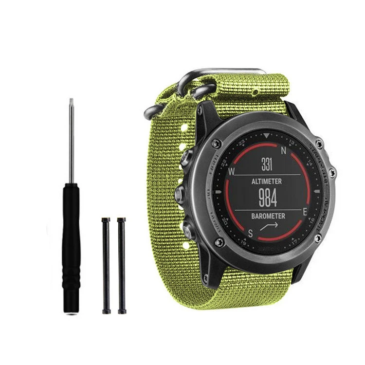 Ремешок нейлоновый для наручных часов браслет с 5 кольцами смарт Garmin Fenix 5X/ 3 / HR 26