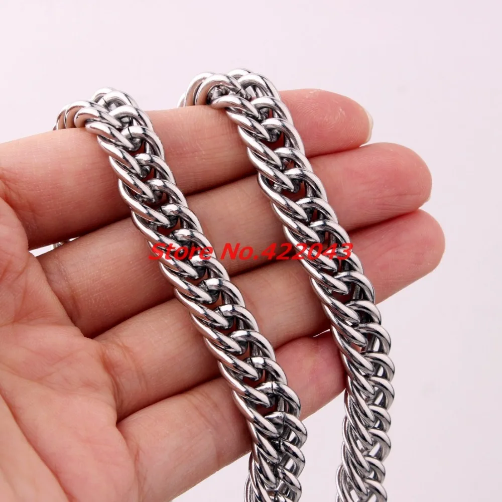 Цепочка кубинская из нержавеющей стали ожерелье с кубинским панцирным плетением