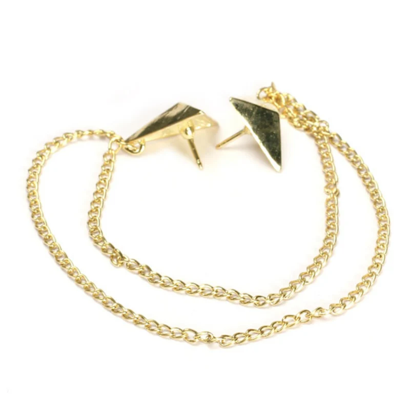 1 шт. Женская Классическая блуза с золотыми шипами треугольная Шпилька рубашка