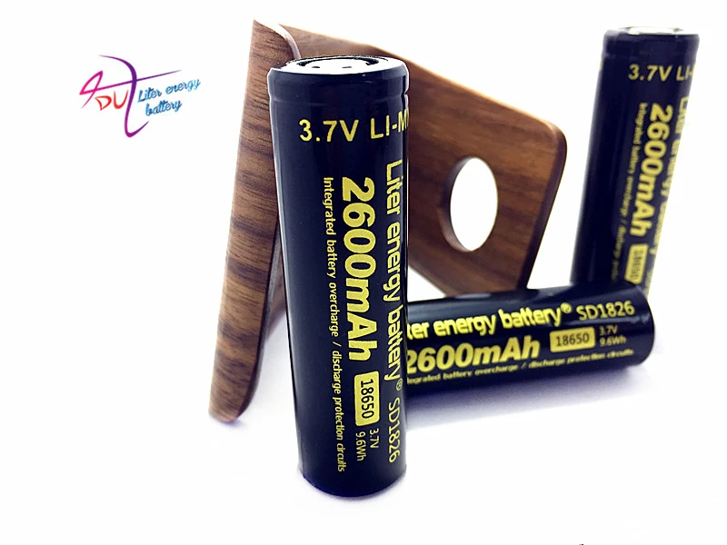 Фото 2 шт. батареи оптом 100% Аутентичный литровый аккумулятор 18650 3,7 V 2600MAH литий-ионный аккумулятор №5