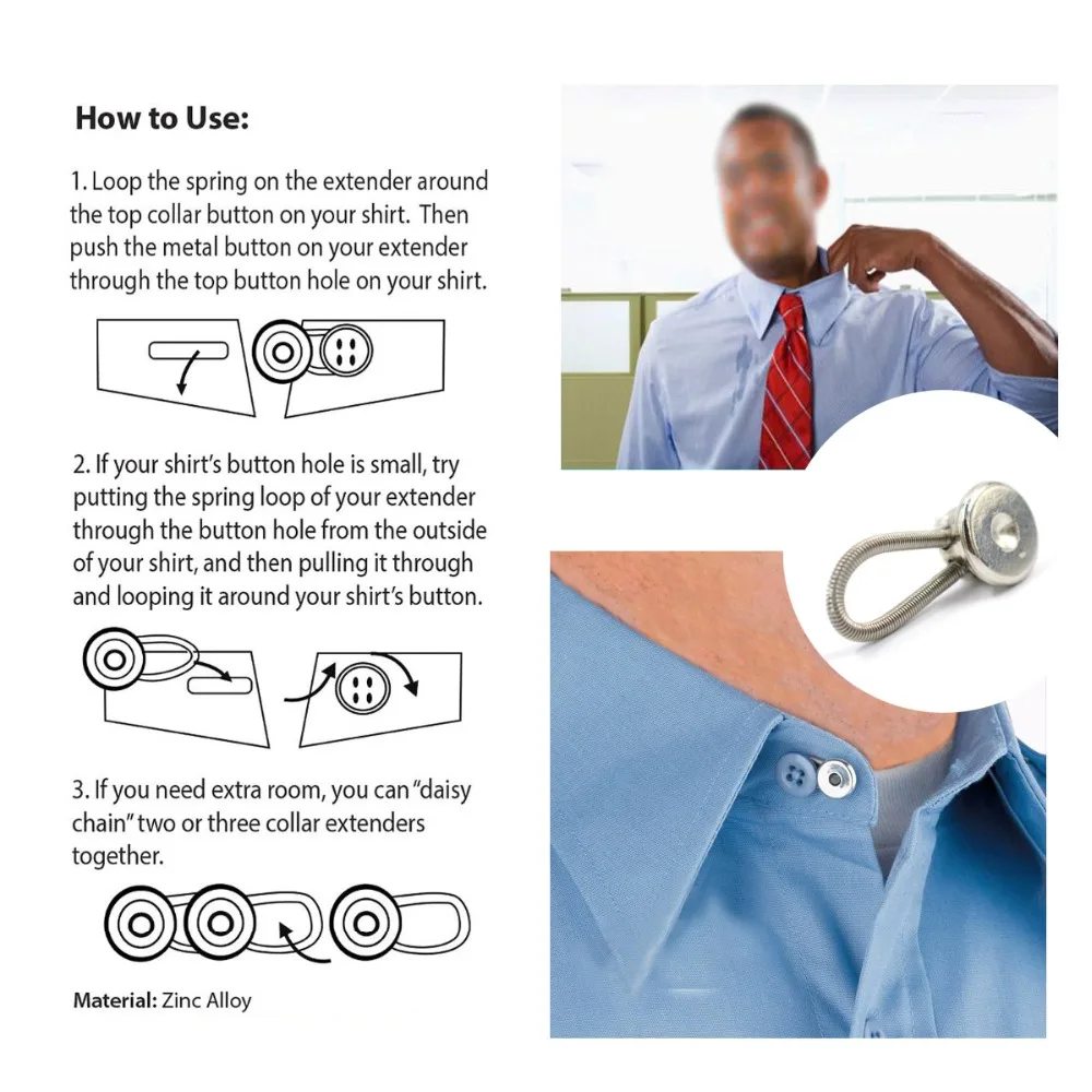 16 шт. Металл рубашка расширители воротника стрейч воротник средства ухода за