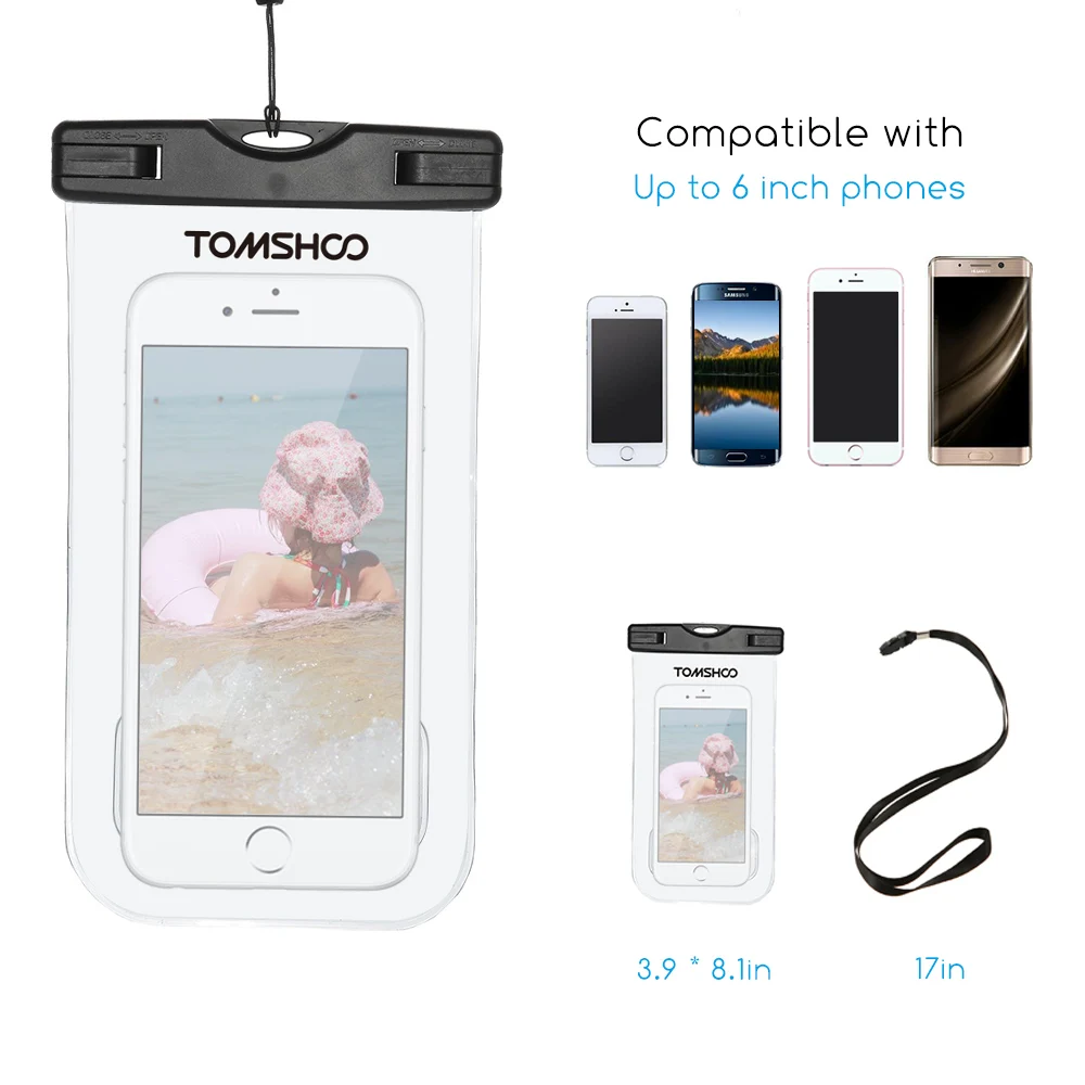 TOMSHOO 10L/20L водонепроницаемая сумка для хранения скалолазания чехол телефона