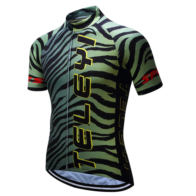 

Teleyi Breathable Men's Cycling Jersey Tops Short Sleeve Cycling Clothing Ropa Ciclismo Quick Dry Bicycle Clothes Bike Jersey