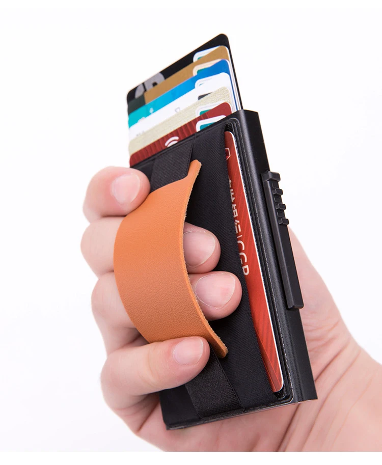 BISIGORO металлический корпус для карт мода RFID Блокировка держатель для карт Простой Высококачественный кошелек Повседневный многофункциональный кошелек для монет