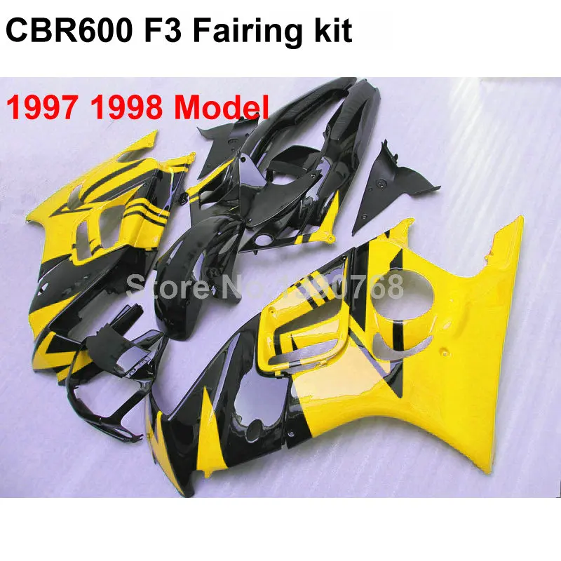 Комплект обтекателей для Honda CBR600 F3 1997 1998 желтый комплект обтекателей CBR600 F3 CA-26