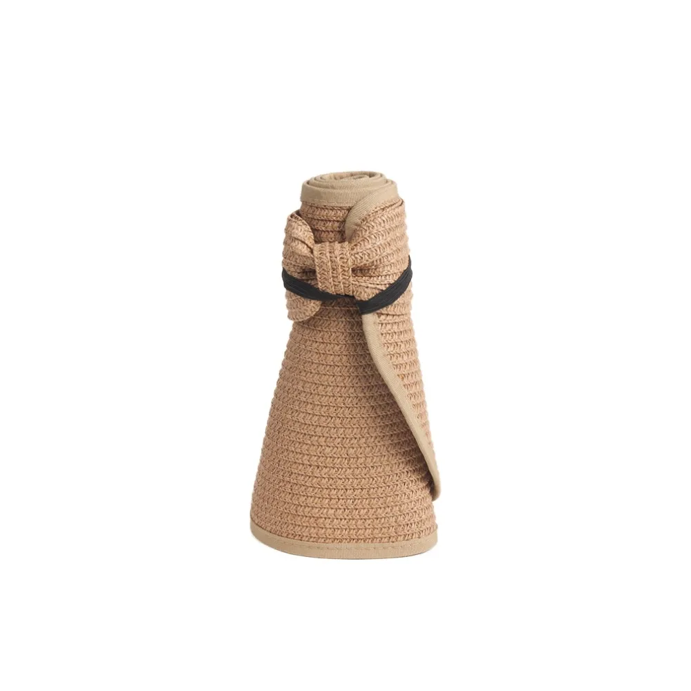 Fur Story 17618 Women's Fashion Straw Hat Bowknot Summer Beach Hats Wide Large Brim Foldable Roll Up Easy Hand-Carry Sun | Аксессуары