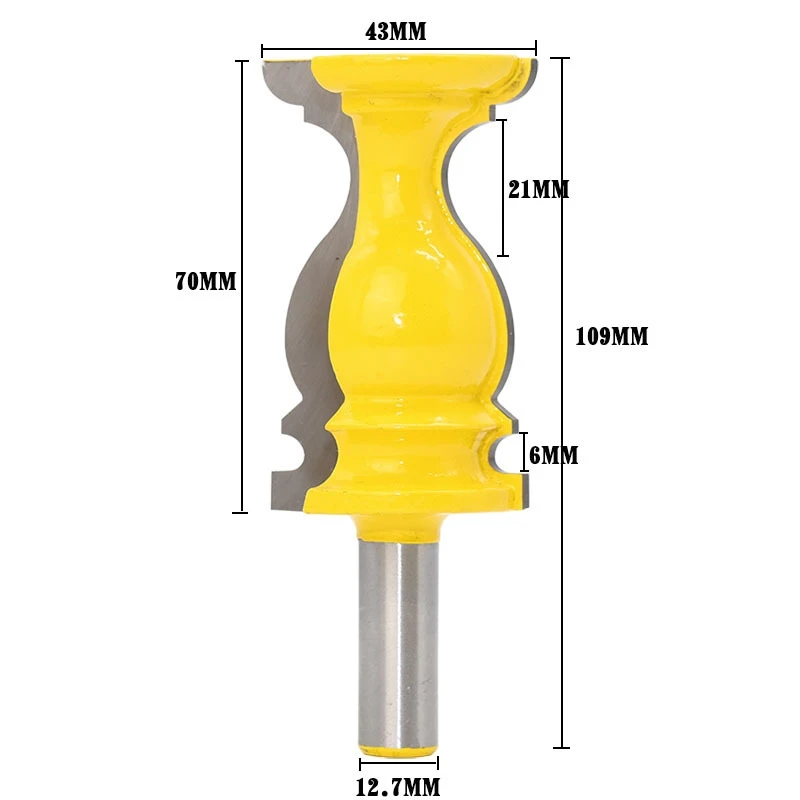 

1Pc 1/2" Shank Crown Molding - Oversized 2 1/2" Router Bit Line knife Woodworking cutter Tenon Cutter for Woodworking Tools
