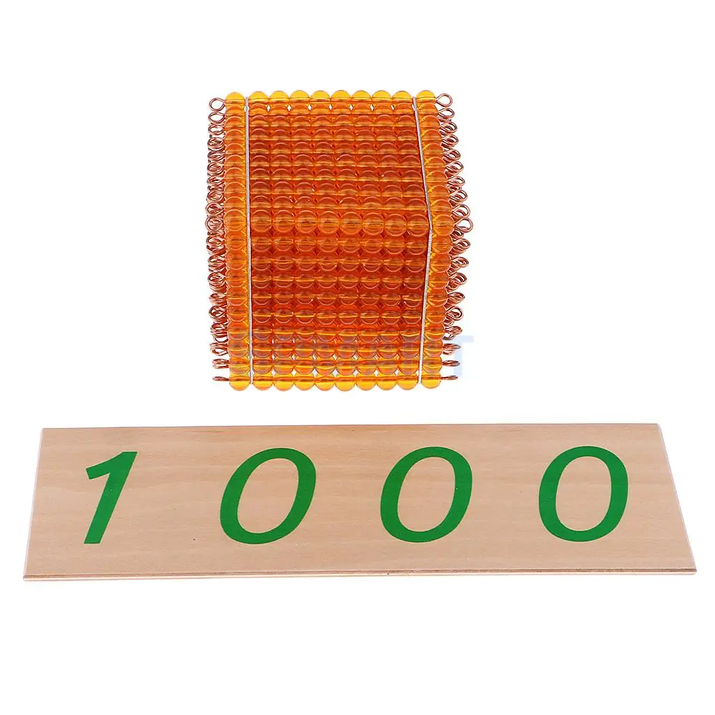 Тысяча бусин кубиков Suqare w/ 1000 карточка с цифрами для детской игрушки|montessori