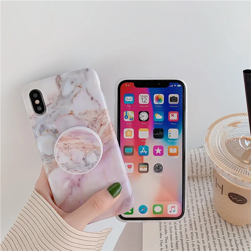 FLYKYLIN мраморный чехол карамельного цвета для iphone XS Max X XR 6 S 7 8 Plus задняя крышка на