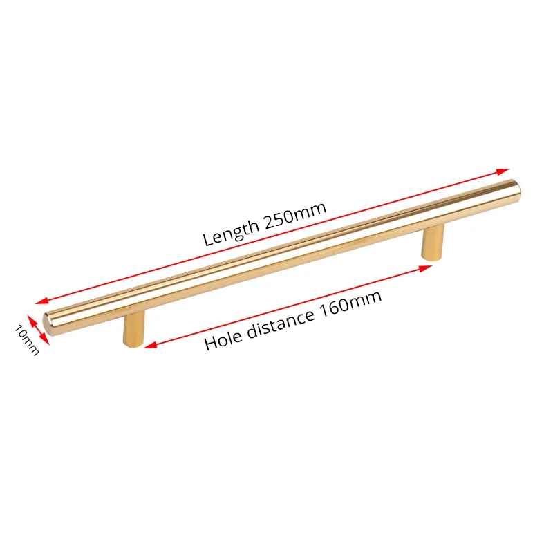 Gold 160mm NAIERDI матовый черный Золотой прямые ручки для шкафа из нержавеющей стали матовый черный Золотой кухонные дверные ручки для шкафа - Цвет: Gold 160mm
