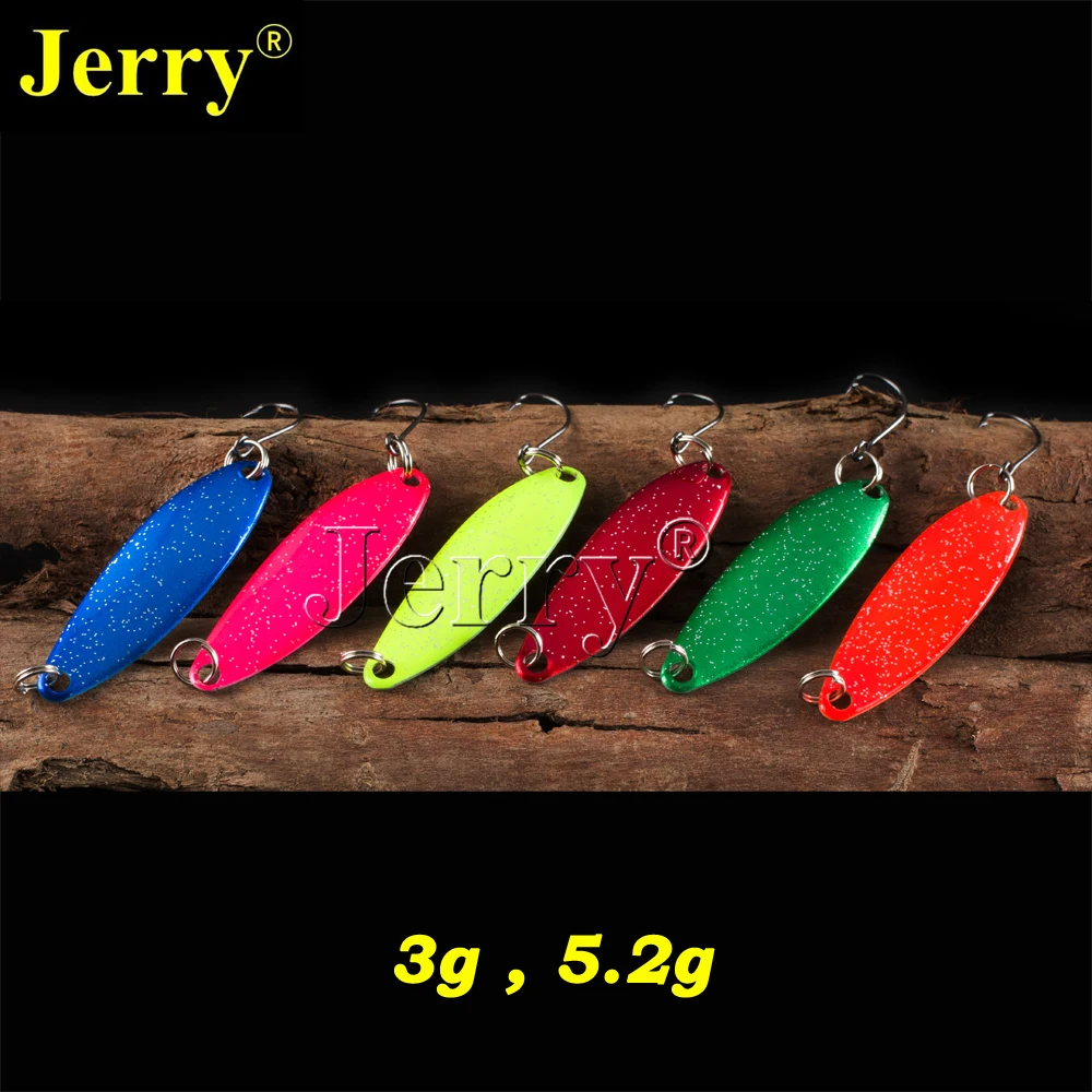 Jerry 6 шт. 3 г 5 pesca рыболовные снасти форель ложка пресноводные ложки Спиннер