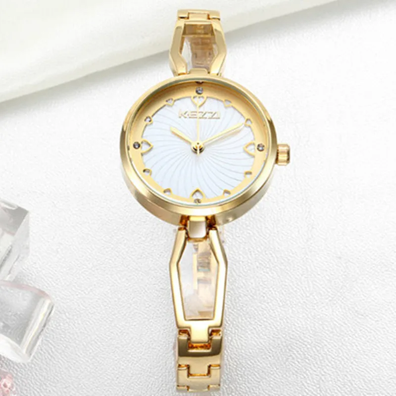 Золотой Новый золотые Часы Мода Мужчины смотреть полный золота Нержавеющей