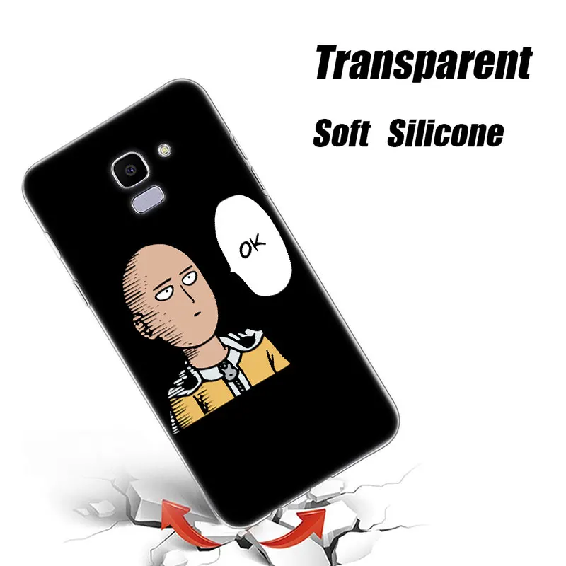 Горячая Распродажа! Сайтама one punch man Мягкий силиконовый чехол для Samsung Galaxy J8 J6 J4 2018