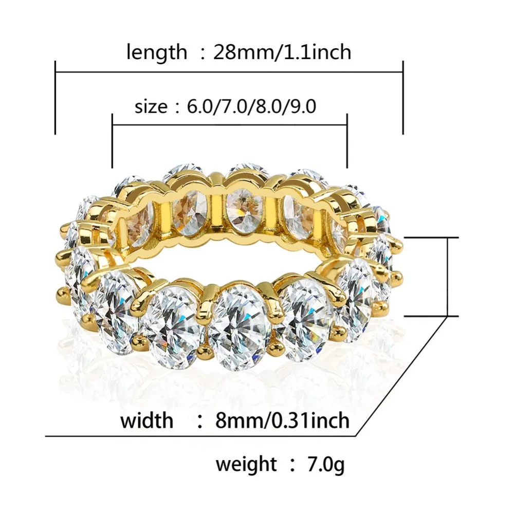 JINAO Iced Out Золото Серебро Цвет Полный Bling 1 ряд сердце кольцо Роскошные CZ свадебные Циркон полые помолвки хип хоп Ювелирные изделия Подарки
