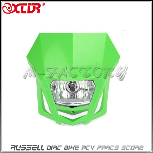 Green Мотоциклетная передняя крышка фары фара обтекатель света для Honda CRF450 CRF250 FMX 650 XR KLX грязи питбайк - Цвет: Green
