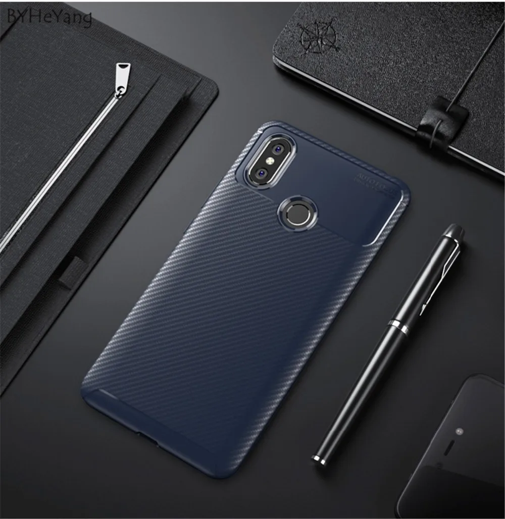 BYHeYang для Xiaomi Mi Max 3 чехол мягкий силиконовый тяжелый ударопрочный углеродный