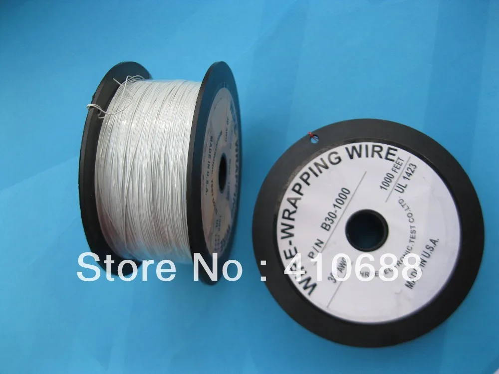1 рулон 1000ft 30AWG провода оберточная проволока серебряное покрытие медь белый