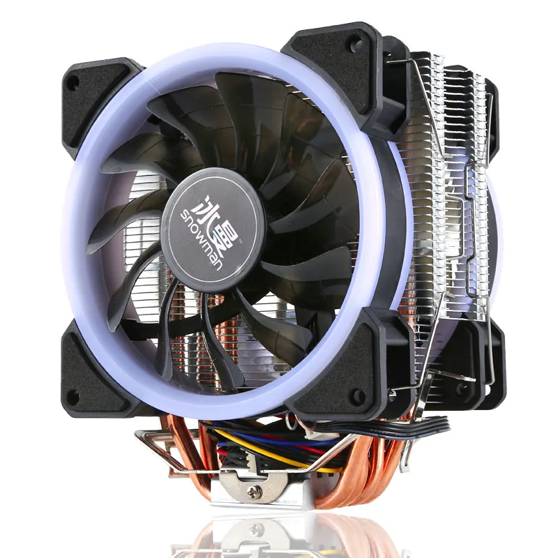 Универсальный компьютер Процессор охлаждающий вентилятор RGB 4Pin Процессор Охлаждающие вентиляторы для Inter 775/1151/1155/1156 радиатора 4/6 с тепловым стержнем heat pipe вентилятор для AMD