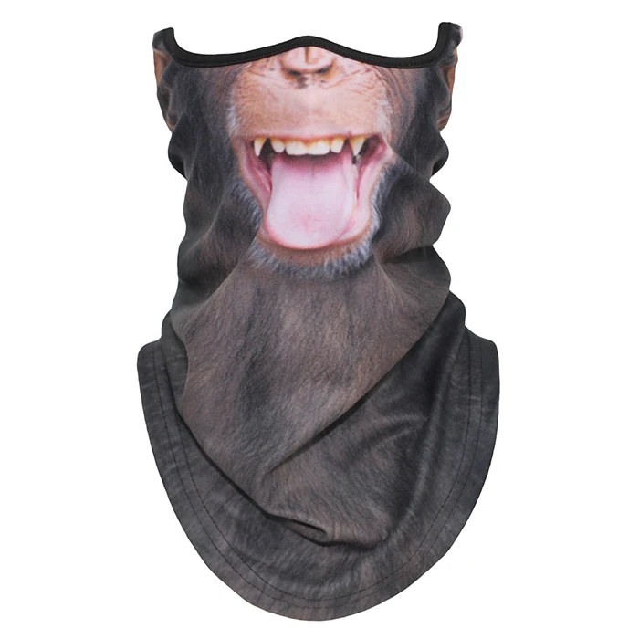 Funny Chimpanzee Теплые гетры с изображением кота, животного, привидения, грима, шеи, ветрозащитные мотоциклетные Балаклавы, маски для лица, Зимние Лыжные маски на Хэллоуин, сноуборд, Велоспорт, байкер - Цвет: Funny Chimpanzee